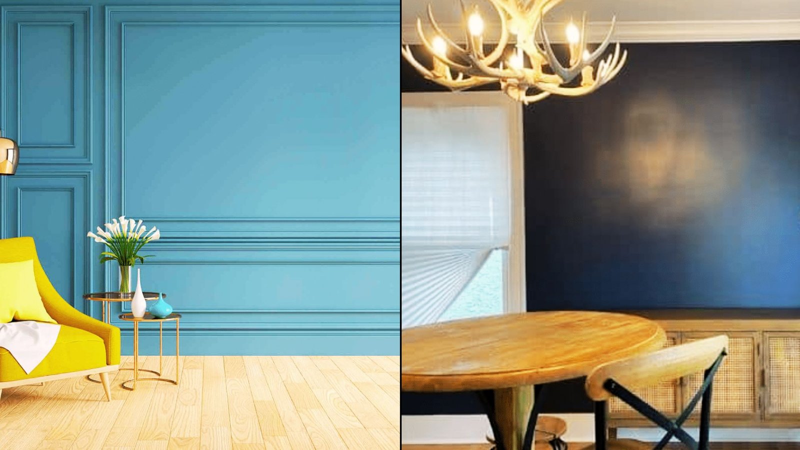 Image showing the difference between flat and satin paint.