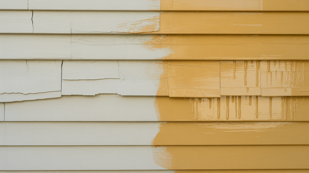 Comparison of long-term durability between flat and satin exterior paint.