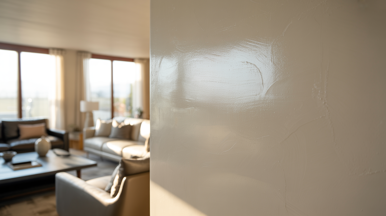 Living room featuring durable eggshell painted walls.