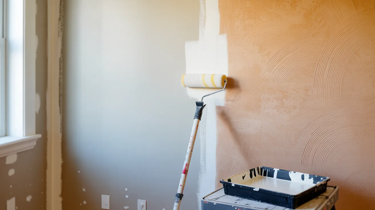 Smooth and textured walls demonstrating differences in paint coverage.