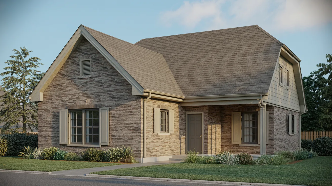 home exterior with brown brick showing realistic paint combinations and trim accents in natural lighting for curb appeal ideas.