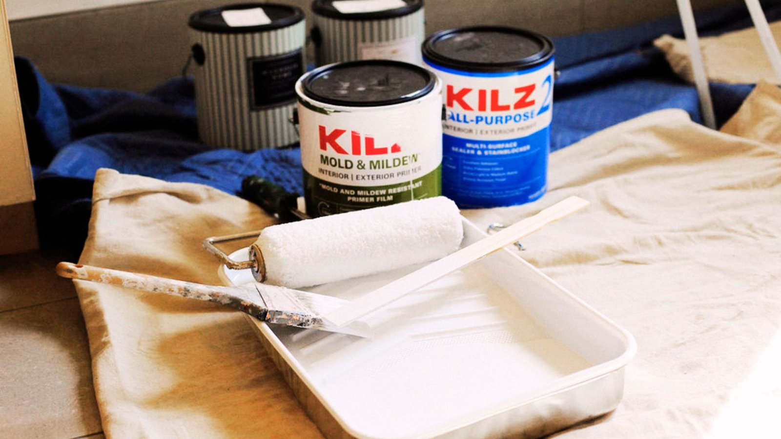 Image showing the cans of KILZ paint.