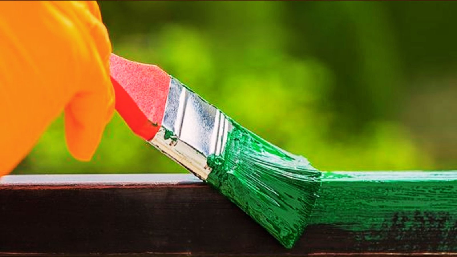 Image shows applying the enamel paint.