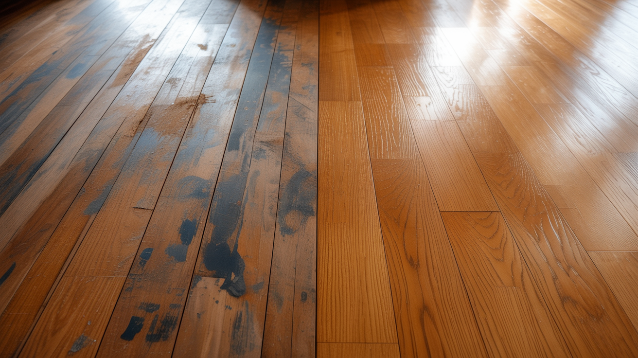 Common mistakes that can damage hardwood floors during paint removal.