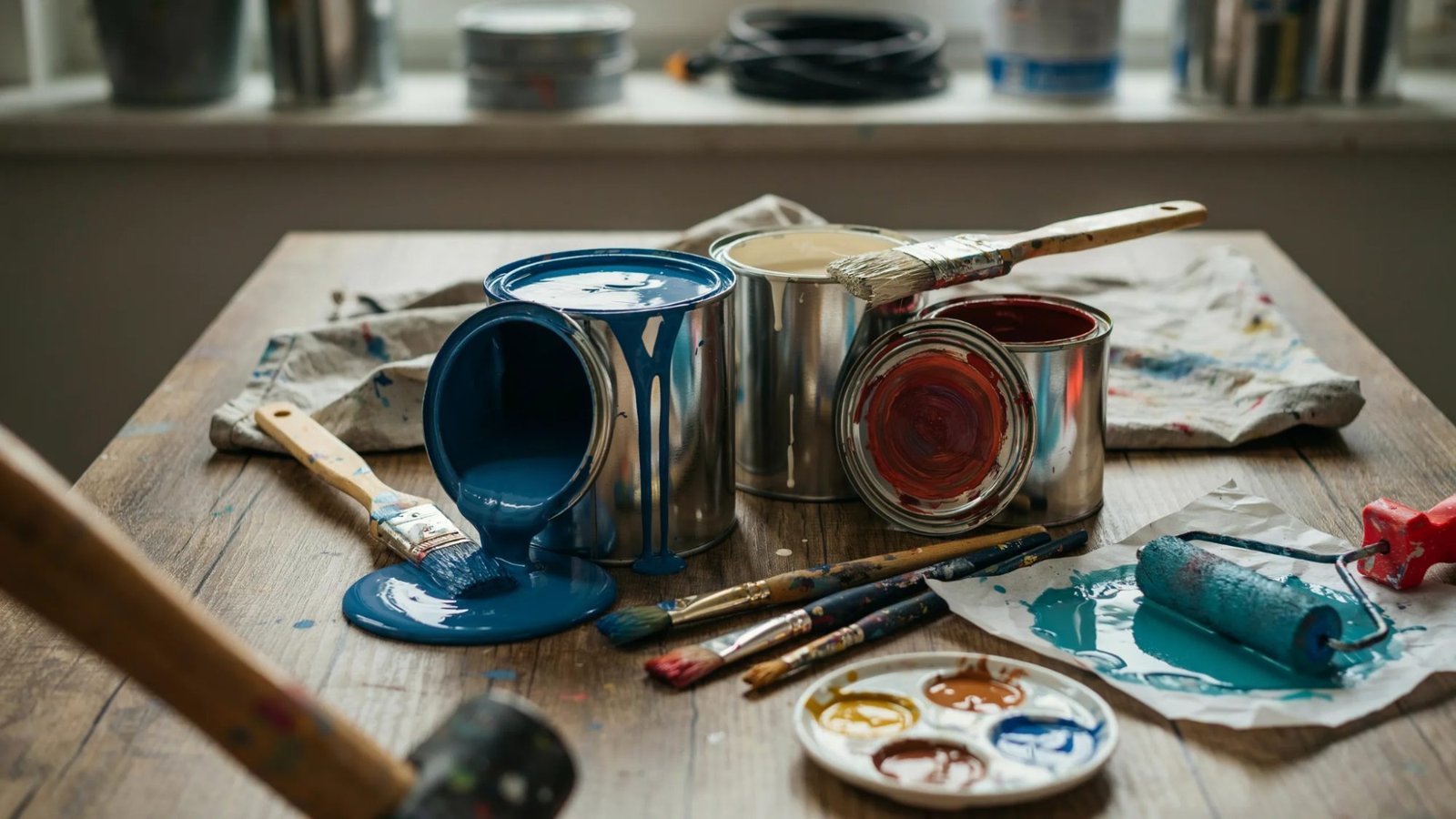 Paint materials and components related to flammability characteristics.</p>
<p>“></p>
<p>Paint becomes flammable due to the solvents in its formula, which help it flow, dry, and adhere to surfaces, but can be highly dangerous around heat or open flames.</p>
<h3>Role of Solvents in Paint</h3>
<p>Solvents are liquids added to paint to keep it smooth and easy to apply. In oil-based paints, these solvents are petroleum-based, like mineral spirits or turpentine.</p>
<p>These chemicals have low flash points, meaning they ignite quickly. That's why oil-based paints are considered more hazardous than water-based ones.</p>
<p>The solvent content is the main reason flammability labels appear on certain paint cans.</p>
<h3>Vapors and Fire Risk</h3>
<p>When paint dries, it releases vapors into the air. These flammable fumes can build up quickly in a closed space.</p>
<p>Even a small spark from a light switch or a nearby flame can ignite them. This risk is highest during application and in the early drying phase.</p>
<p>Proper airflow in your workspace is not optional. It's a safety must.</p>
<h2>Is Paint Flammable When Wet?</h2>
<p><img decoding=